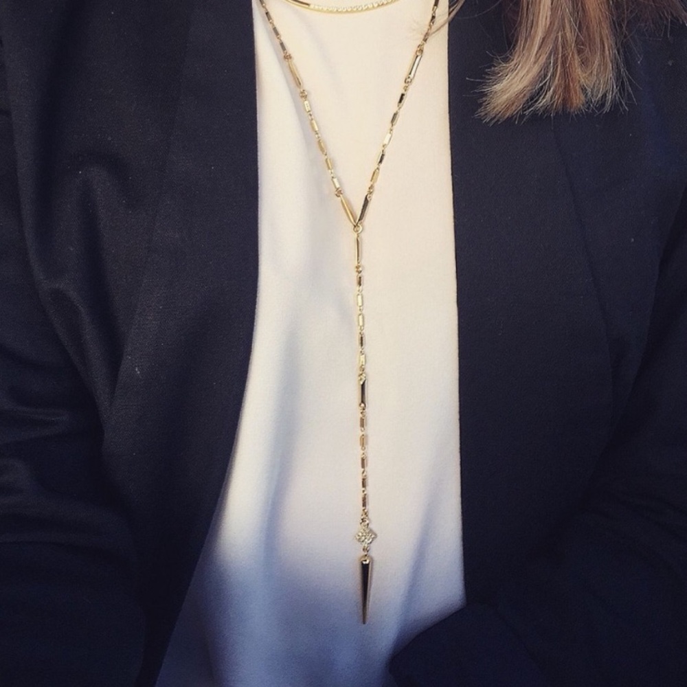 Stella & Dot Gold Bianca Lariat Necklace - Picture 3 of 3